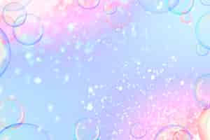 Free photo bubbly pastel holographic gradient background