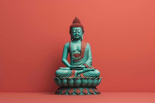 Бесплатное фото Статуя будды в студии