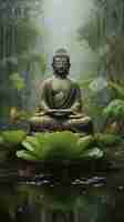 Free photo buddha  statue in nature