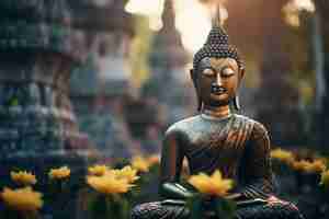 Free photo buddha statue for spirituality and zen