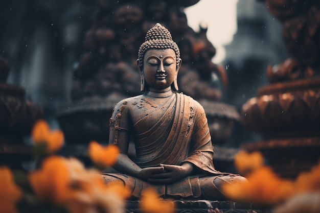 Buddha statue for spirituality and zen