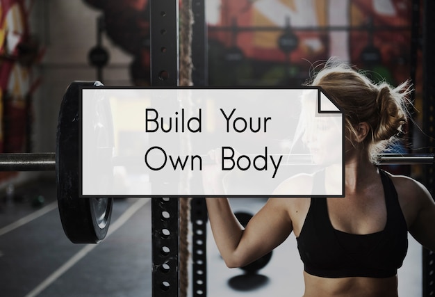 Free photo build your own body strength fitness exercise get fit