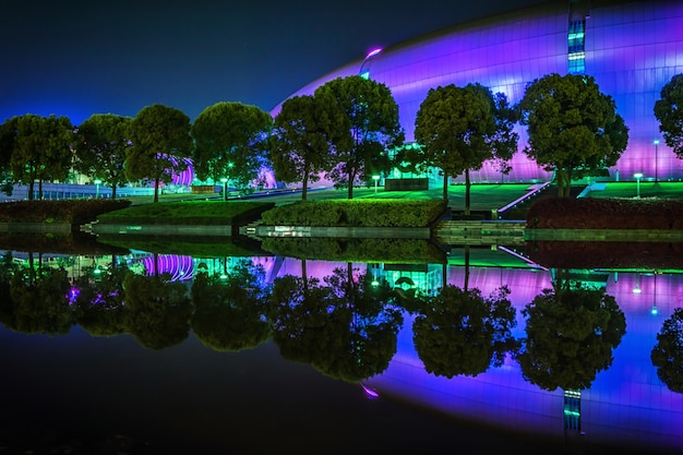 Building in the night