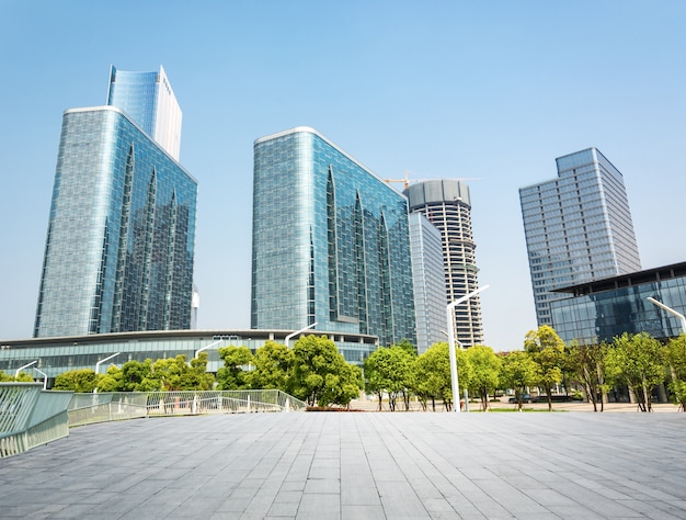 Buildings of different designs glass