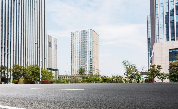 Buildings seen from the road