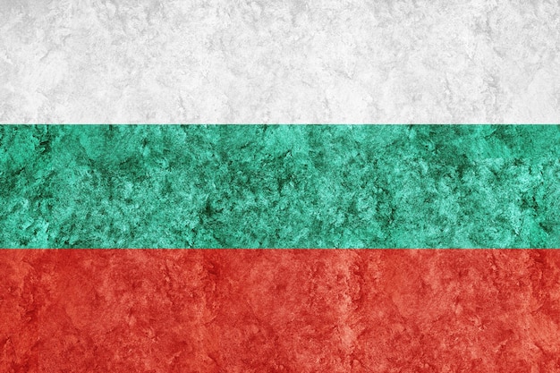 Bulgaria Metallic flag, Textured flag, grunge flag