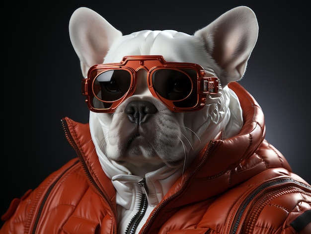 bulldog rapper portrait AI generated image