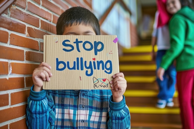 Free photo bullying happening at school to children