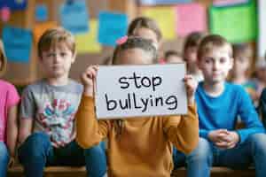 Free photo bullying happening at school to children