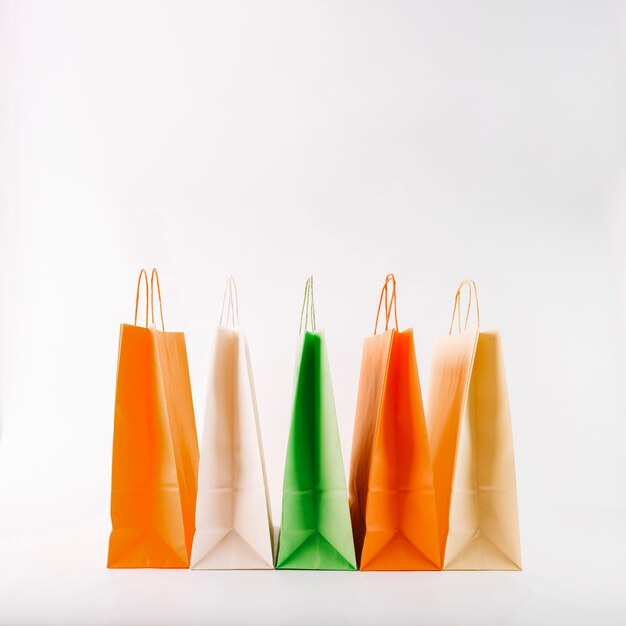 Bunch of colorful paper bags