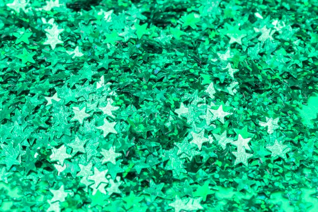 Bunch of emerald confetti