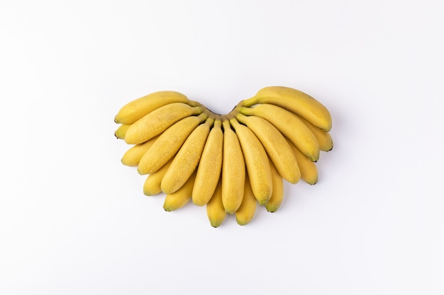 Bunch of fresh bananas isolated on a white background