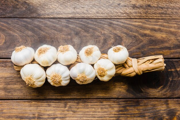 Bunch of fresh garlic