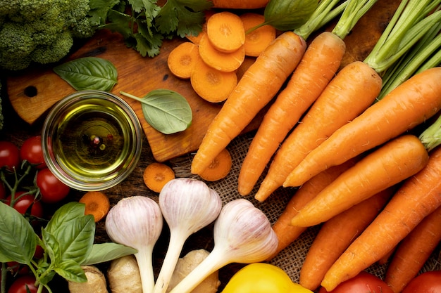 Bunch of fresh vegetables assortment