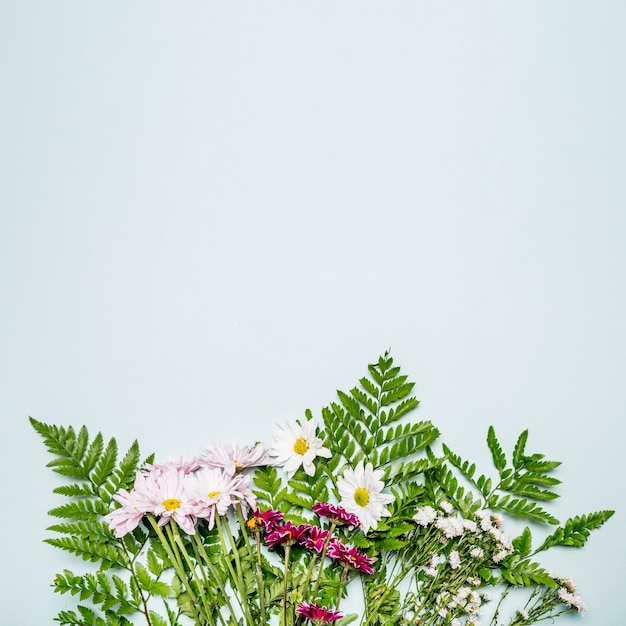 Bunch of leaves and flowers 