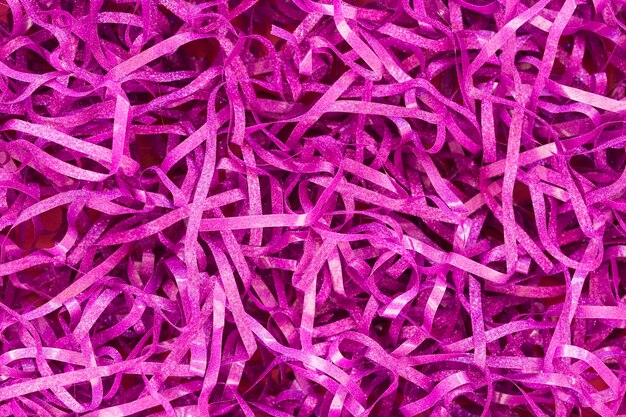 Bunch of magenta tinsel