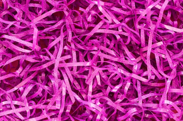 Bunch of magenta tinsel