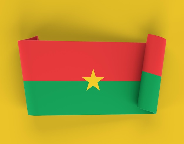 Burkina Faso Ribbon Banner