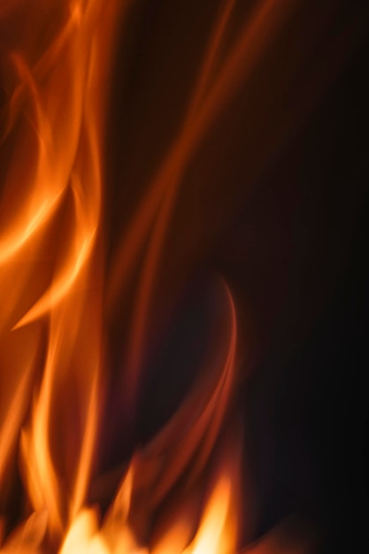 Burning fire background, flame border realistic image