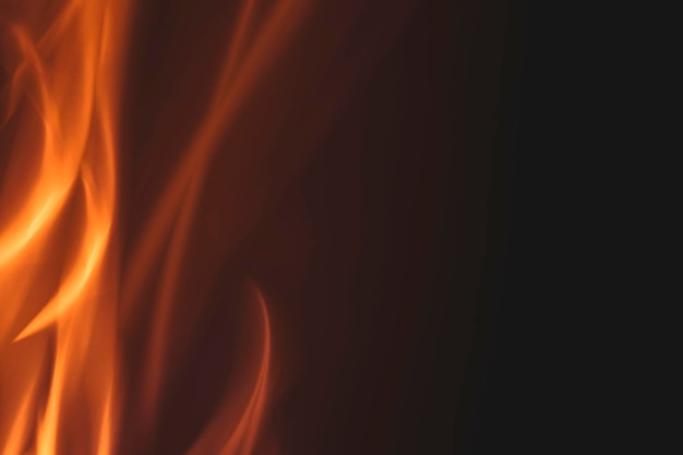 Burning fire background, flame border realistic image