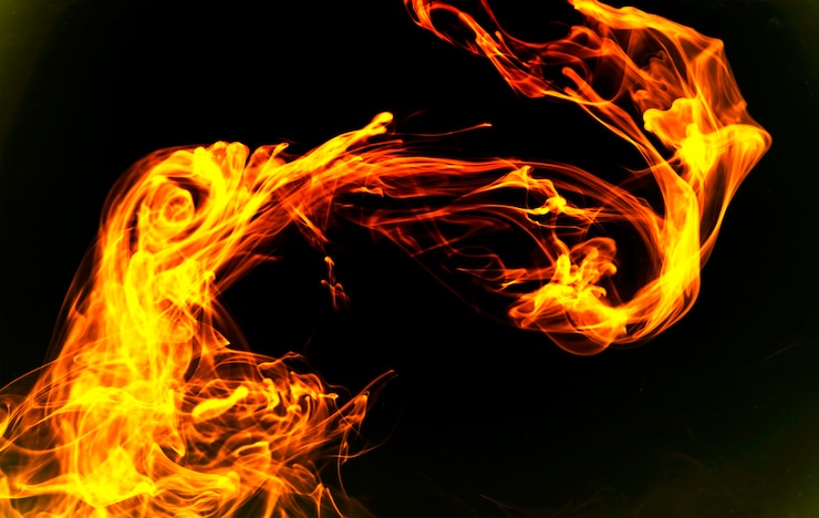 Free Photo burning fire
