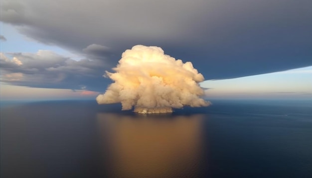 Foto gratuita bruciare il fumo del cielo e il pericolo di fiamme nella distruzione della natura generata dall'ia