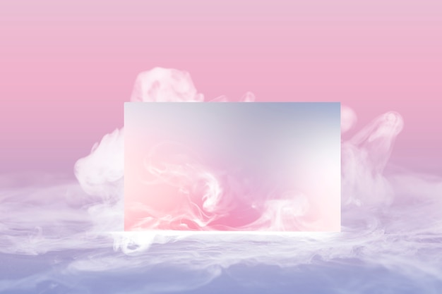Business card, pastel smoke with design space