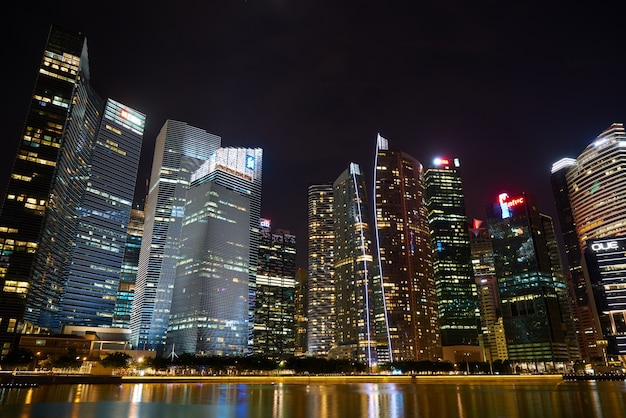 Foto gratuita affari della città punto di riferimento di singapore bella