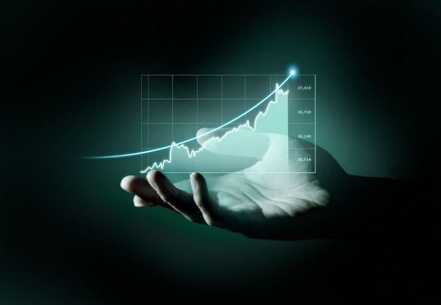 Free Photo business concept with graphic holography