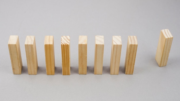 business concept with wood blocks