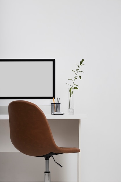 Free photo business desk concept with chair