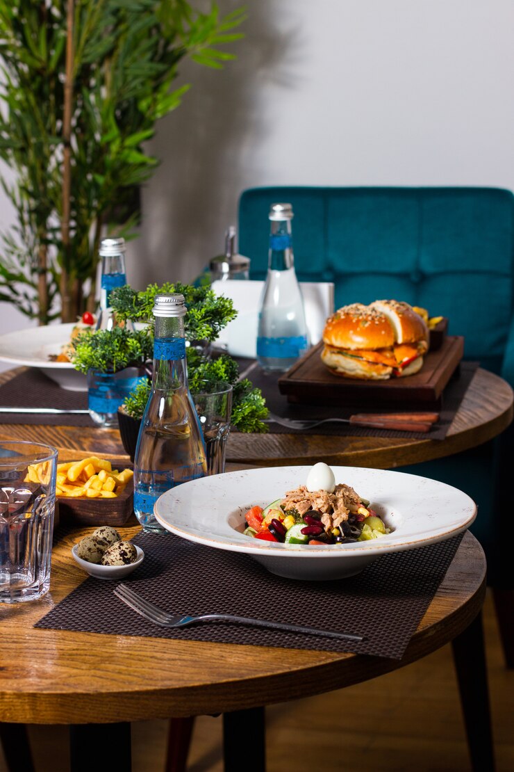 Free Photo business lunch on the table
