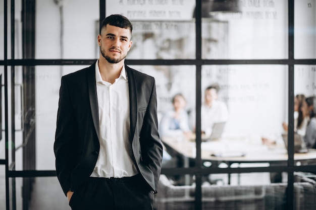 Business man owner of the company in the office