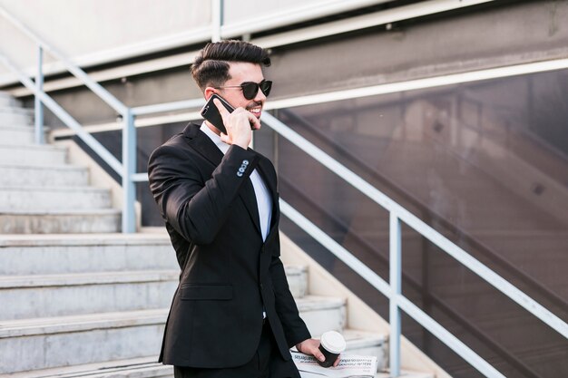 Business man on phone