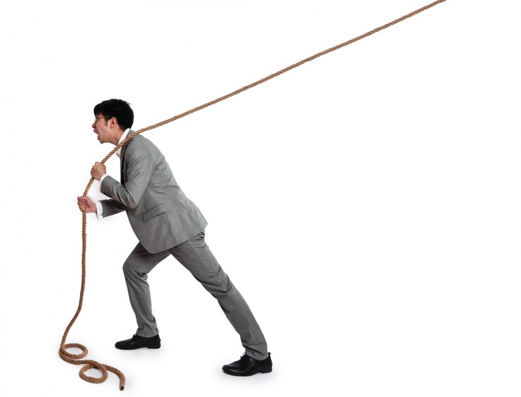 Free Photo business man with a rope