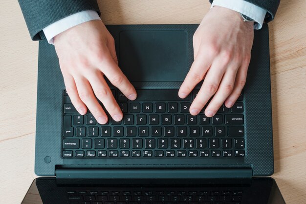 Business man working in a office desktop