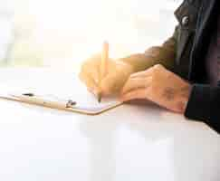 Free photo business man working in a office