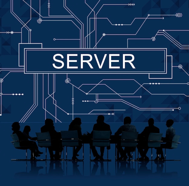 Business meeting abour servers