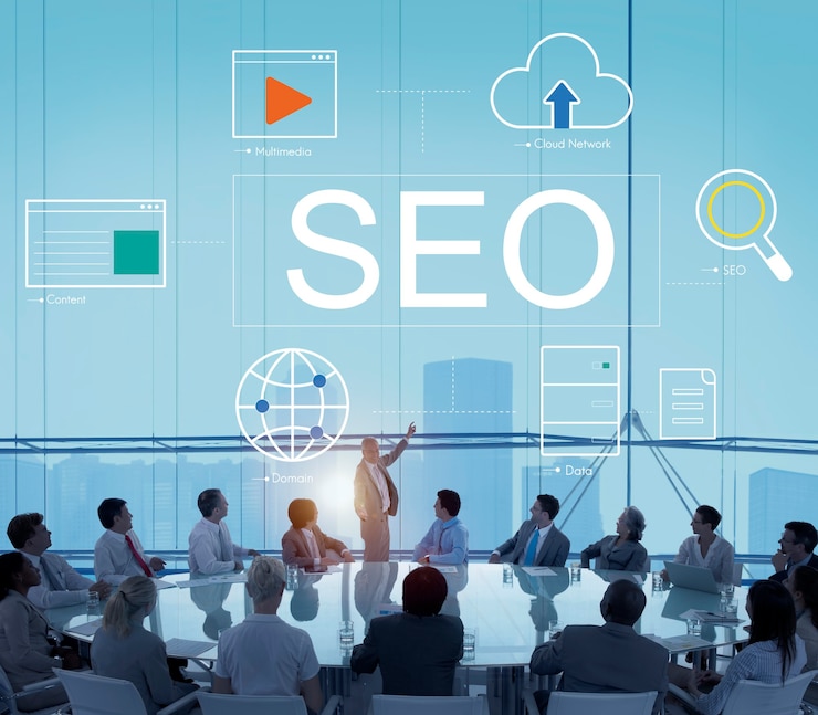 Free Photo business meeting about seo