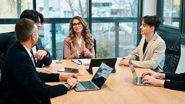 Business meeting in an office