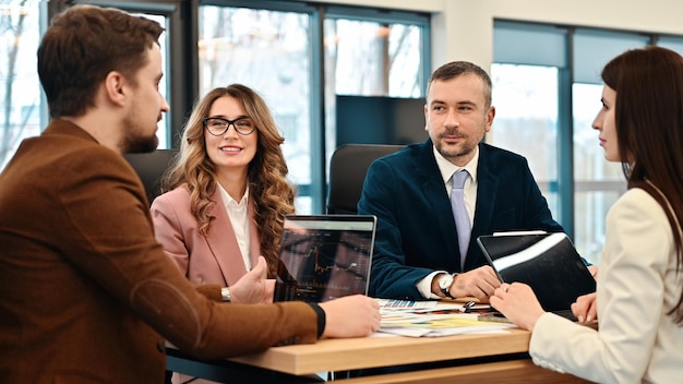 Business meeting in an office