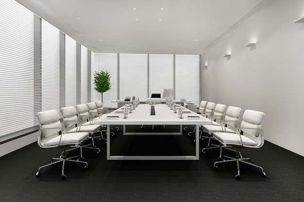 Business meeting room on high rise office building