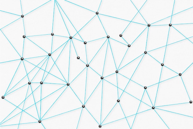 ビジネスネットワークの背景、ドットの接続、技術設計