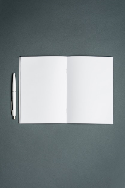 business notebook. Gray space.