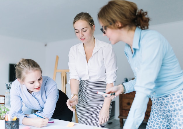 Business people discussing the business plans in office meeting