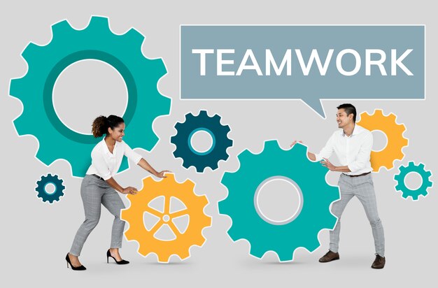 Business people focusing on teamwork