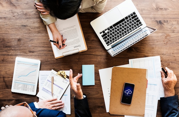 Business people having a meeting