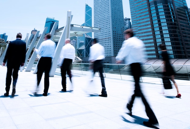business people in motion.