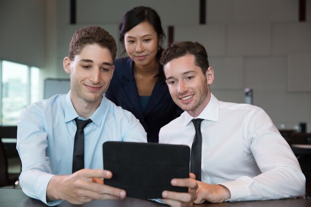 Business People Using Tablet in Office 7