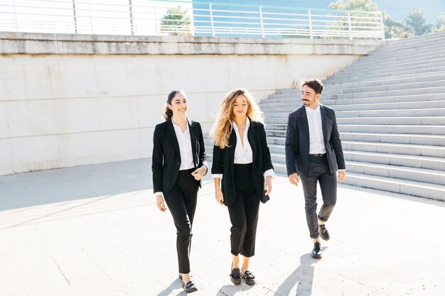 Business people walking